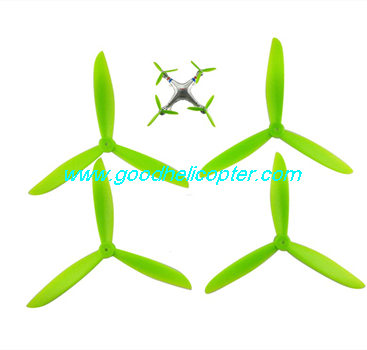 SYMA-X8HC-X8HW-X8HG Quad Copter parts 3 leaves Blades set (green color)